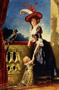 Labille-Guiard, Adelaide Portrait of Louise Elisabeth of France with her son oil painting artist